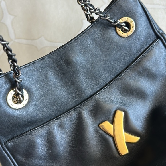 Vintage Paloma Picasso Chain Shoulder Bag Purse Black - Picture 7 of 16